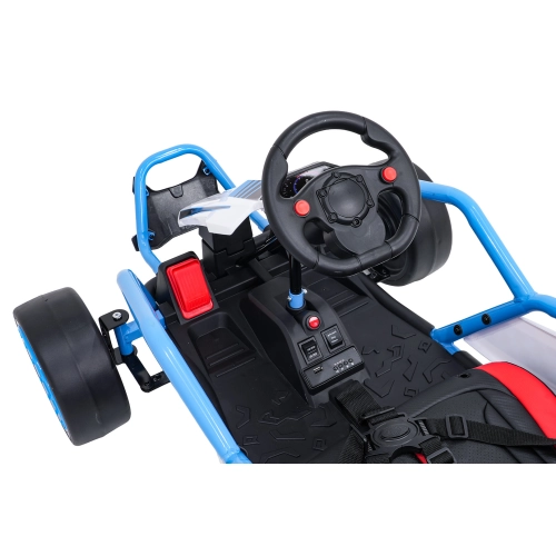 Gokart na akumulator dla dzieci TORNADO z Funkcją Driftu Niebieski DM-108
